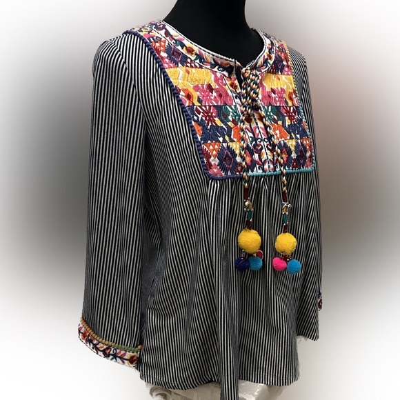 Hannah Boho Embroidered pompon bohemian Small 59 - Picture 1 of 7